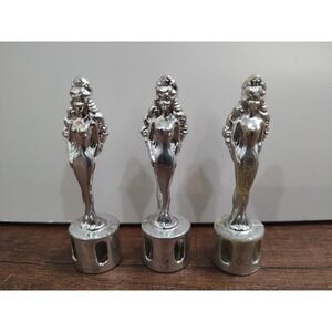 Vtg 1988 Superstar Barbie Movie Award Lot Of 3 Silvertone Plastic Trophy 2" A17